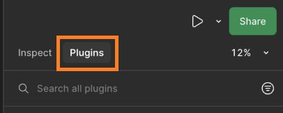 switching to plugins tab